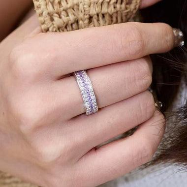 【#H242】(Erin) 925 Sterling Silver Synthetic Moissanite rings