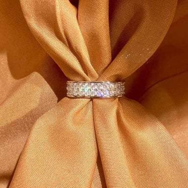【#H244】(Erin) 925 Sterling Silver Synthetic Moissanite ring