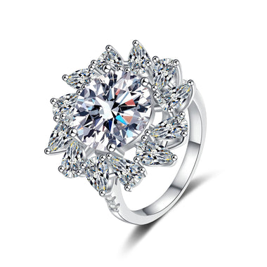 【#248】（Farley）925 Sterling Silver Synthetic Moissanite ring