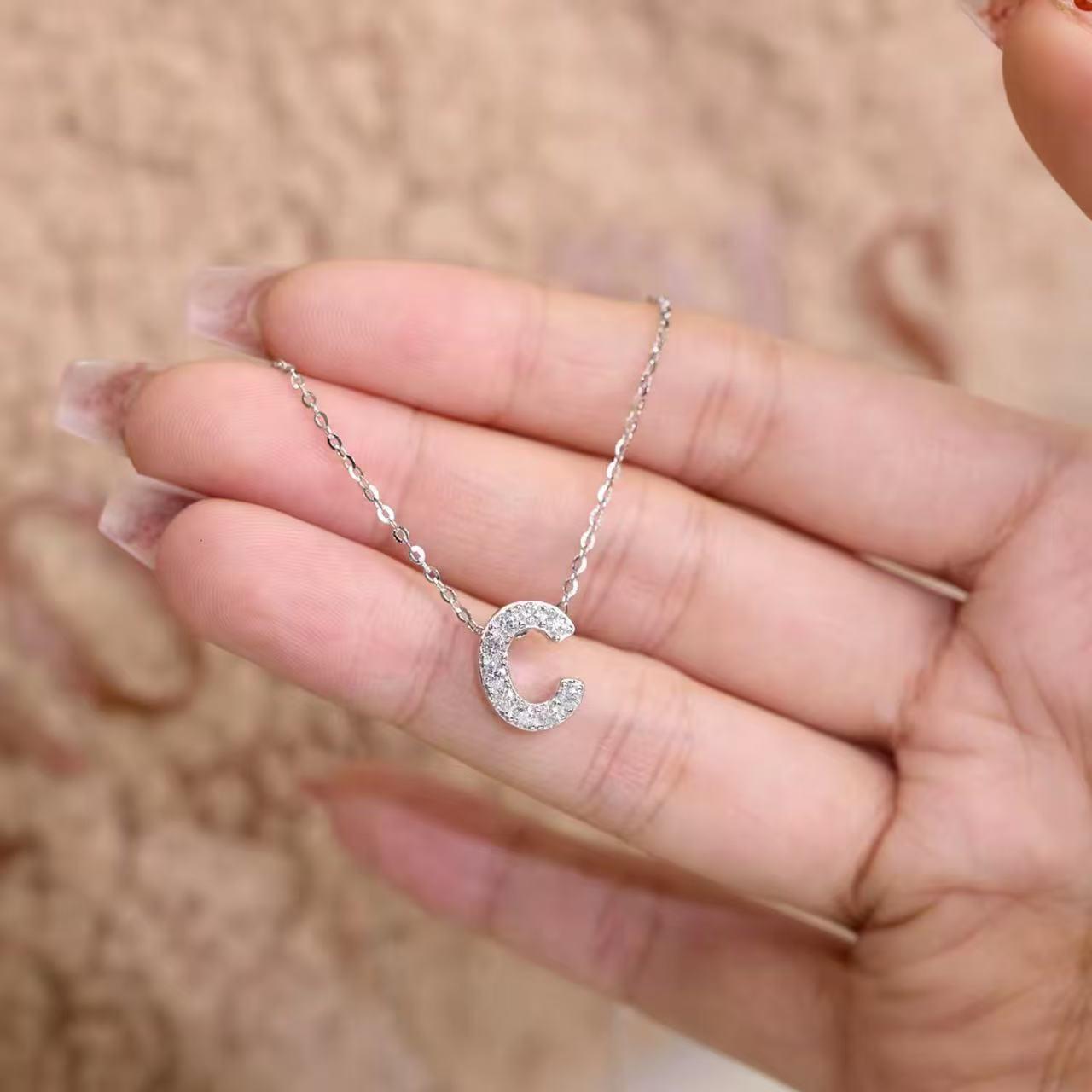 【#H254】(Fabian)925 Sterling Silver Synthetic Moissanite Necklace