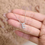 【#H254】(Fabian)925 Sterling Silver Synthetic Moissanite Necklace