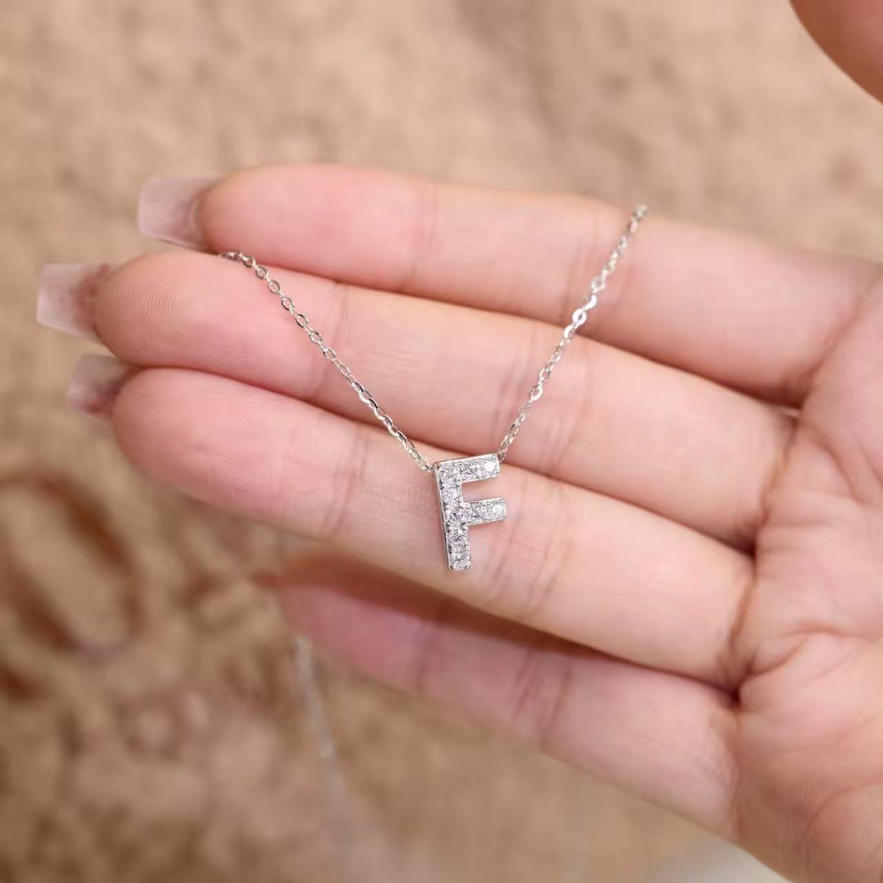 【#H254】(Fabian)925 Sterling Silver Synthetic Moissanite Necklace