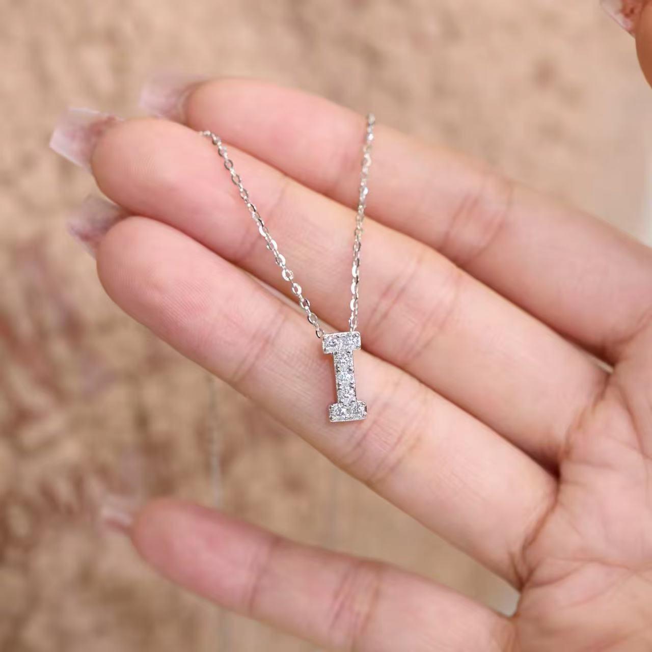 【#H254】(Fabian)925 Sterling Silver Synthetic Moissanite Necklace