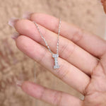 【#H254】(Fabian)925 Sterling Silver Synthetic Moissanite Necklace