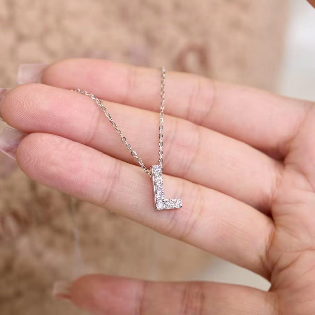 【#H254】(Fabian)925 Sterling Silver Synthetic Moissanite Necklace