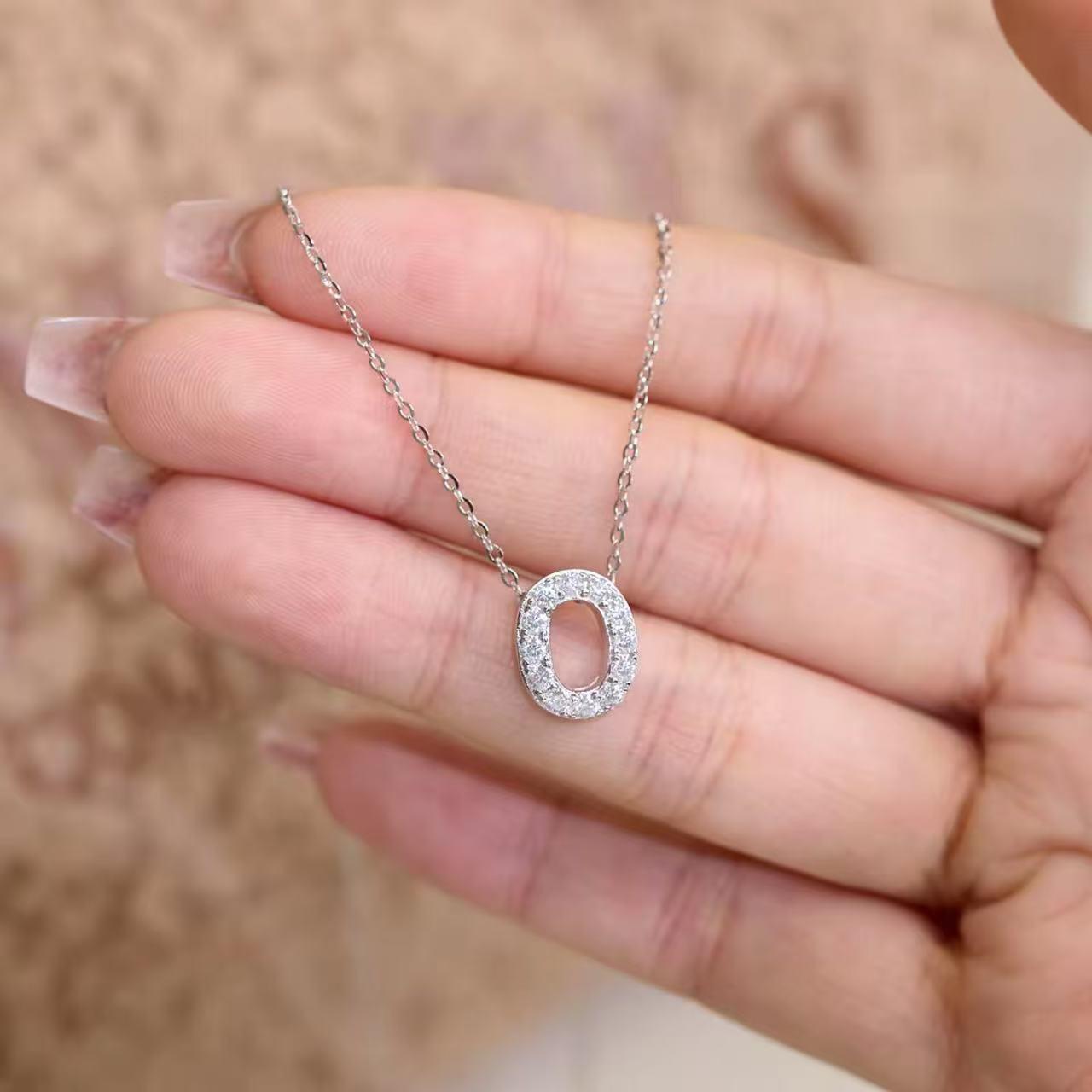 【#H254】(Fabian)925 Sterling Silver Synthetic Moissanite Necklace