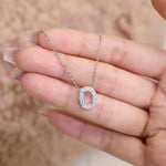 【#H254】(Fabian)925 Sterling Silver Synthetic Moissanite Necklace