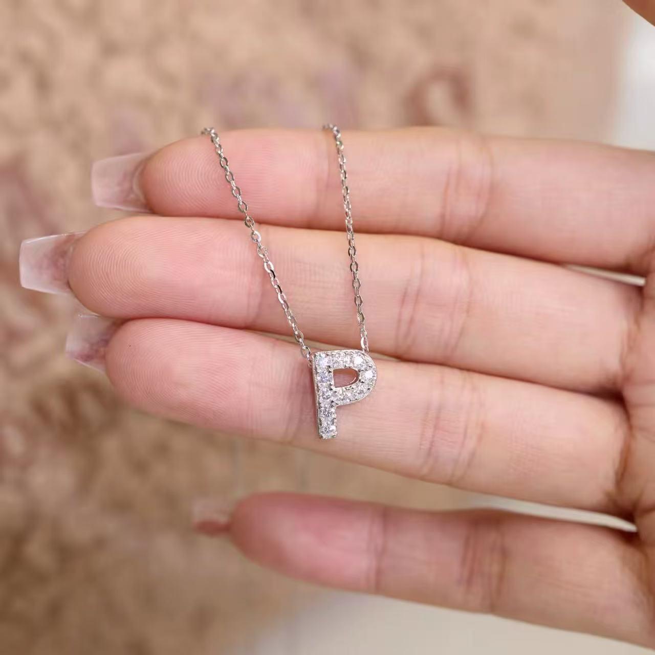 【#H254】(Fabian)925 Sterling Silver Synthetic Moissanite Necklace