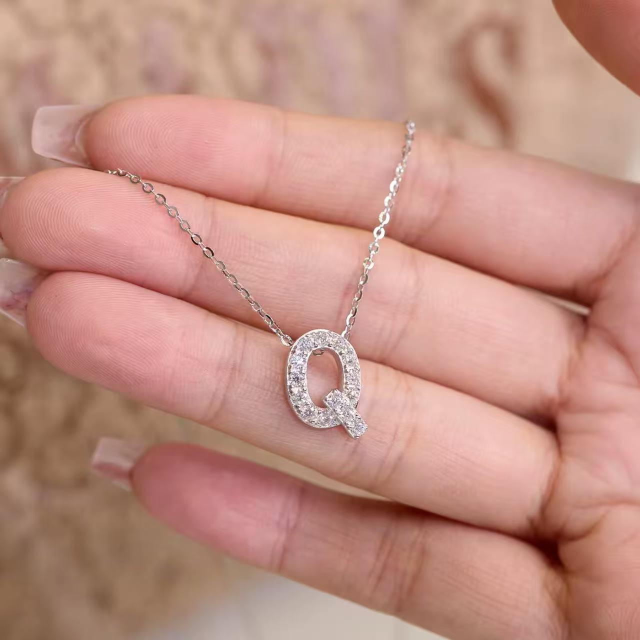 【#H254】(Fabian)925 Sterling Silver Synthetic Moissanite Necklace