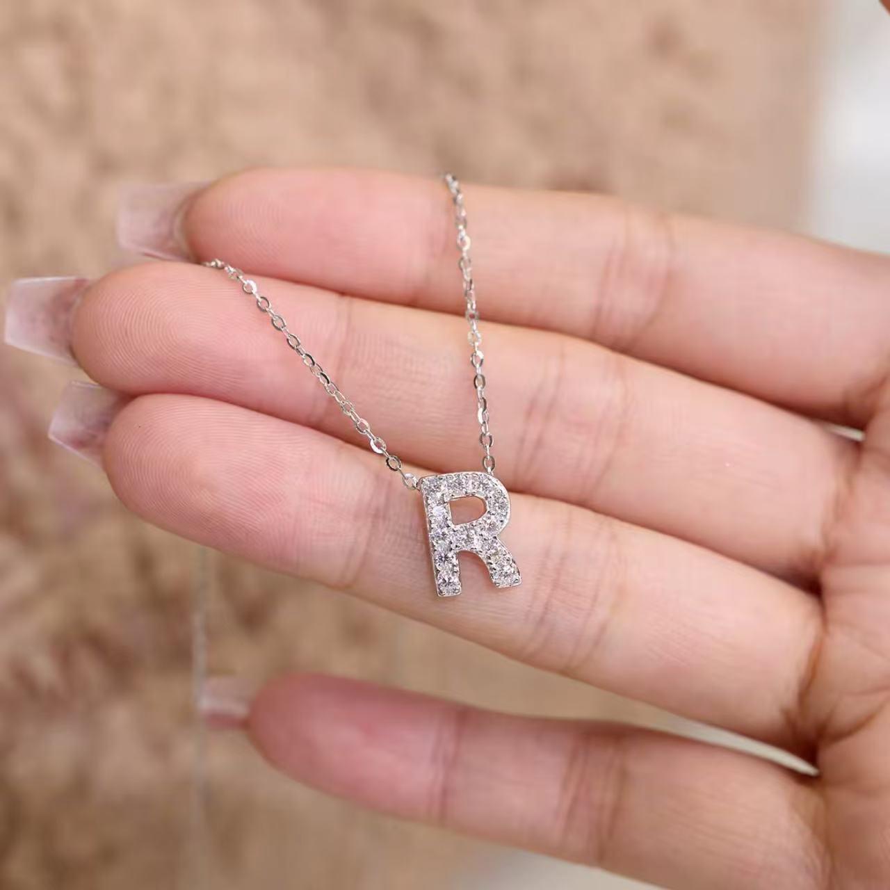 【#H254】(Fabian)925 Sterling Silver Synthetic Moissanite Necklace