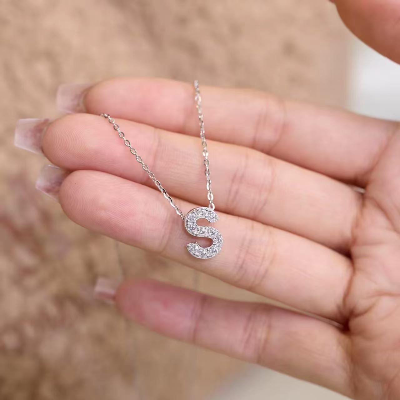 【#H254】(Fabian)925 Sterling Silver Synthetic Moissanite Necklace
