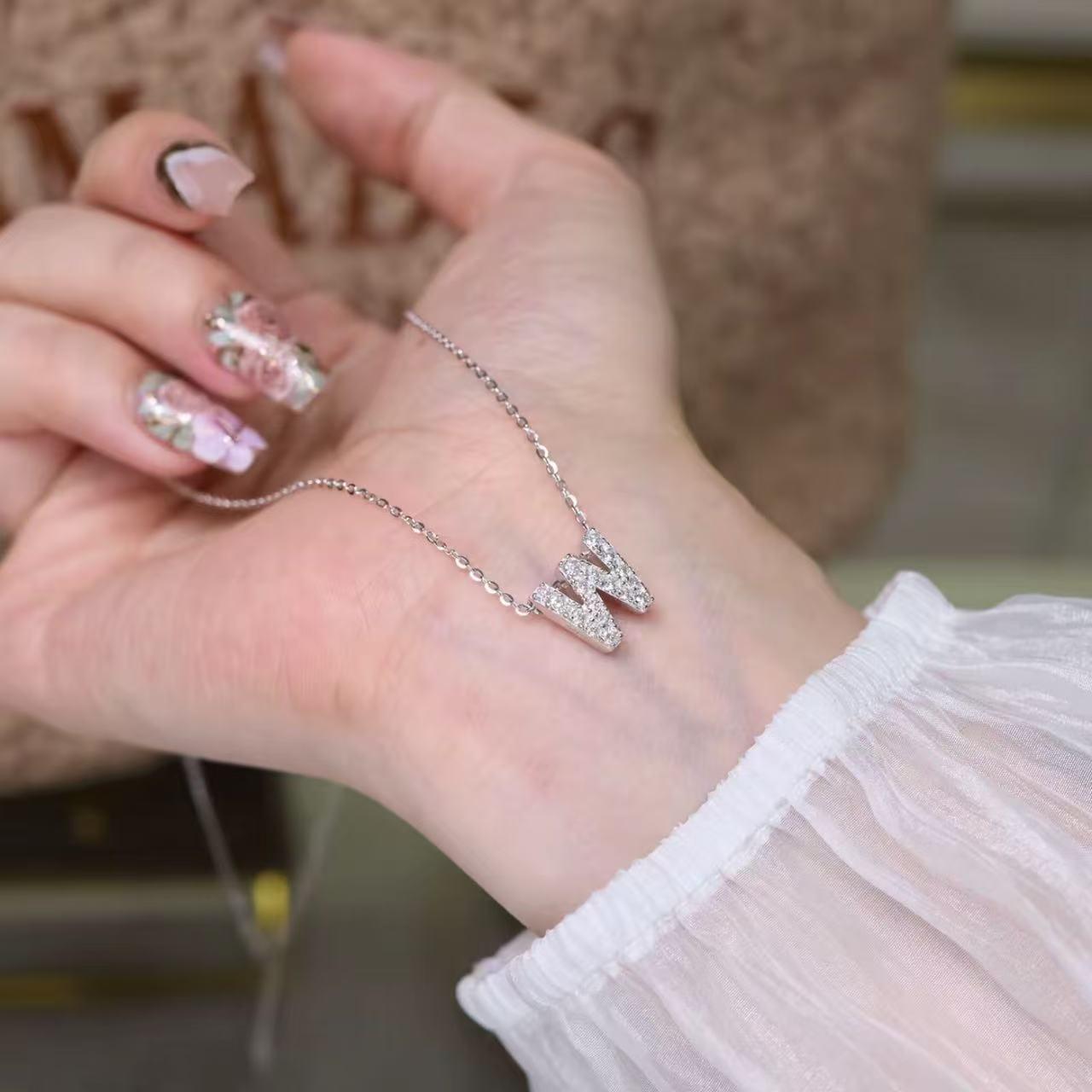 【#H254】(Fabian)925 Sterling Silver Synthetic Moissanite Necklace