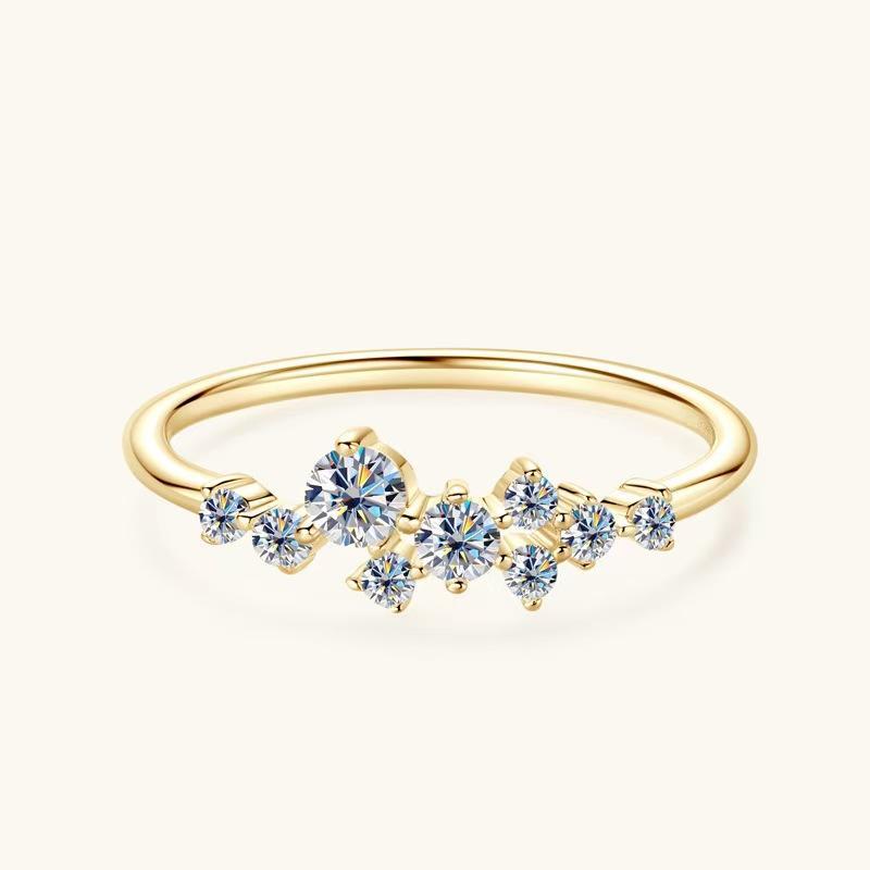 【#A256】(Burgess)925 Sterling Silver Synthetic Moissanite ring