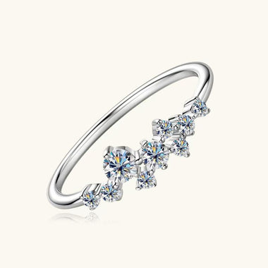【#A256】(Burgess)925 Sterling Silver Synthetic Moissanite ring
