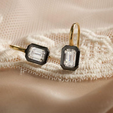 【#M260】(Cory)925Sterling Silver Synthetic Moissanite Earrings