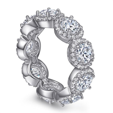 【#A261】(Gavin)925 Sterling Silver Synthetic Moissanite Ring