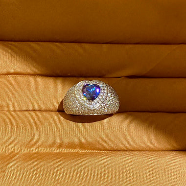 【#262】(Endellion)925 Sterling Silver Synthetic Moissanite Ring