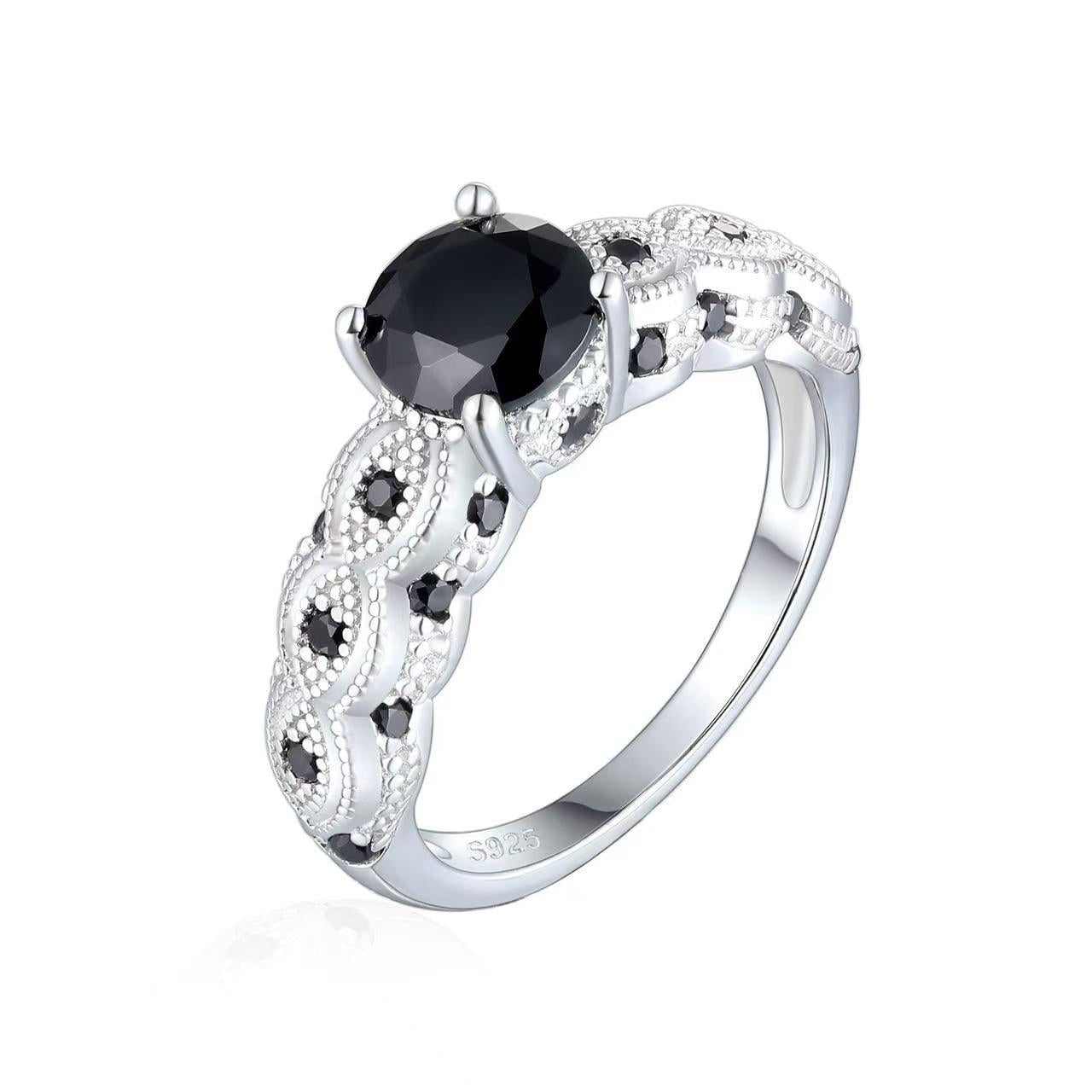 【#A263】（Crystal）925 Sterling Silver Synthetic Moissanite ring