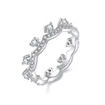 【#A266】（Kirk）925 Sterling Silver Synthetic Moissanite Ring