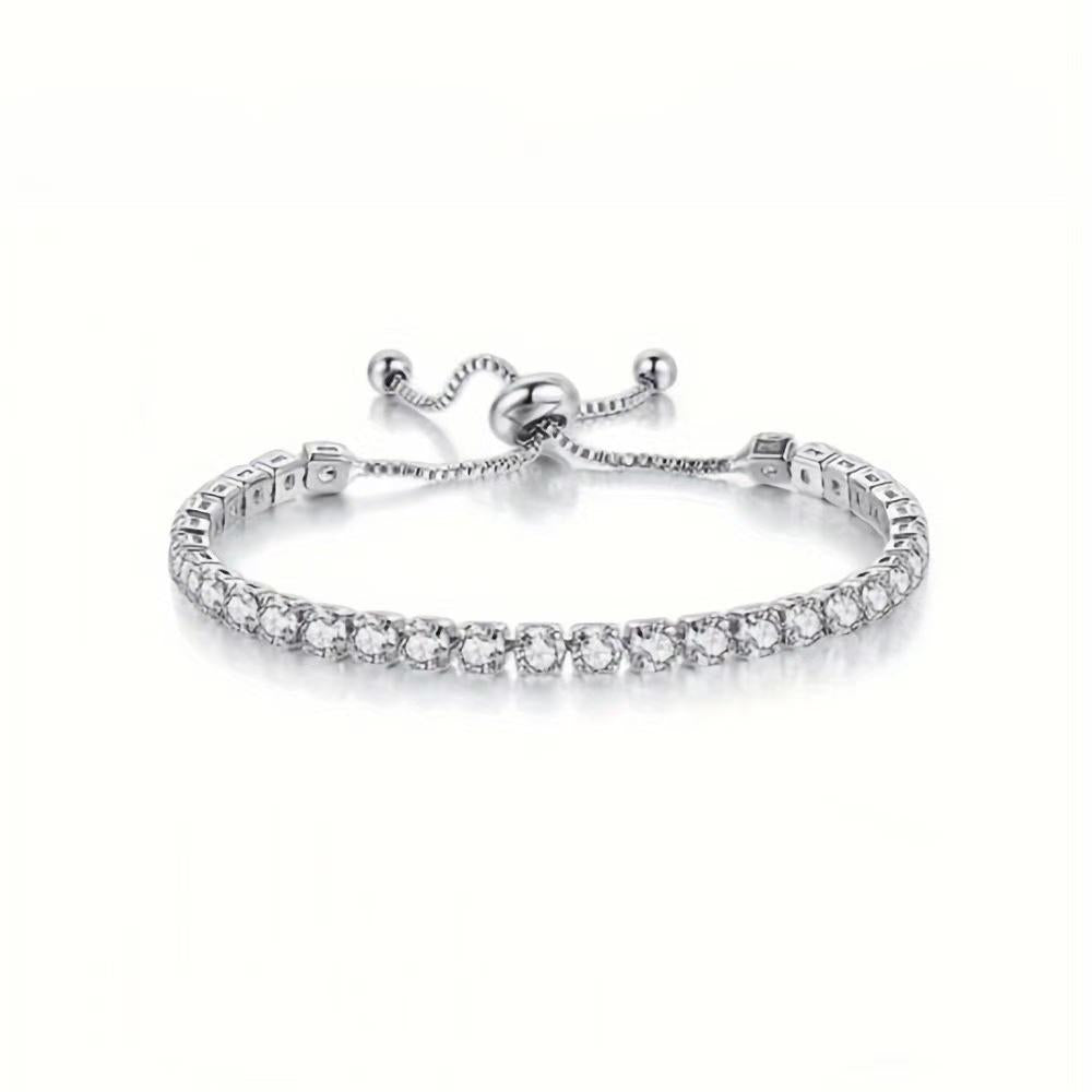【#A267】(Kian) 925 Sterling Silver Synthetic Moissanite Bracelet