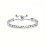 【#A267】(Kian) 925 Sterling Silver Synthetic Moissanite Bracelet