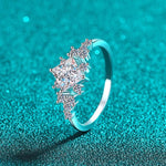 【#H292】(Wrenley) 925 Sterling Silver Synthetic Moissanite Ring