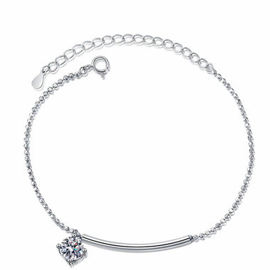 【#H293】(Wynter) 925 Sterling Silver Synthetic Moissanite Bracelet