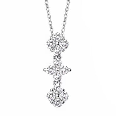 【#H294】 (Wynne) 925 Sterling Silver Synthetic Moissanite necklace