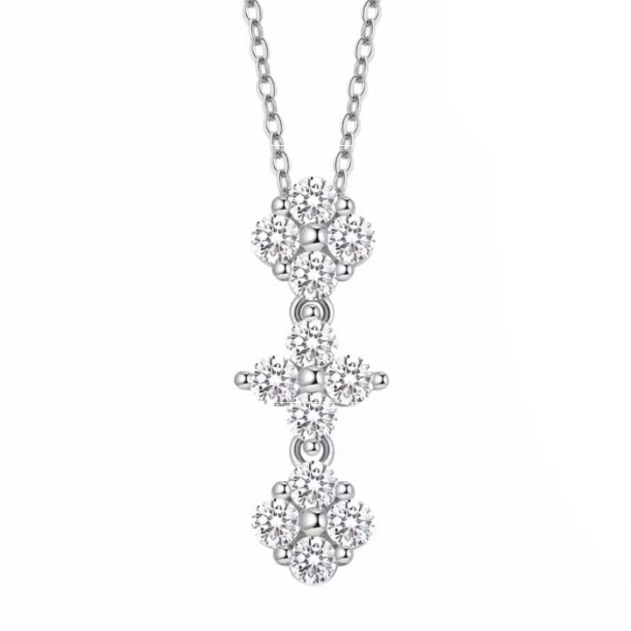 【#H294】 (Wynne) 925 Sterling Silver Synthetic Moissanite necklace