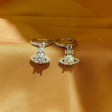 【#H296】(Haven)925Sterling Silver Synthetic Moissanite earrings