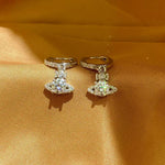 【#H296】(Haven)925Sterling Silver Synthetic Moissanite earrings