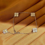 【#H297】(Hadley) 925 Sterling Silver Synthetic Moissanite Bracelet