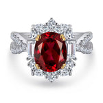 【#A298】(Xanthe) 925 Sterling Silver Synthetic Moissanite Set