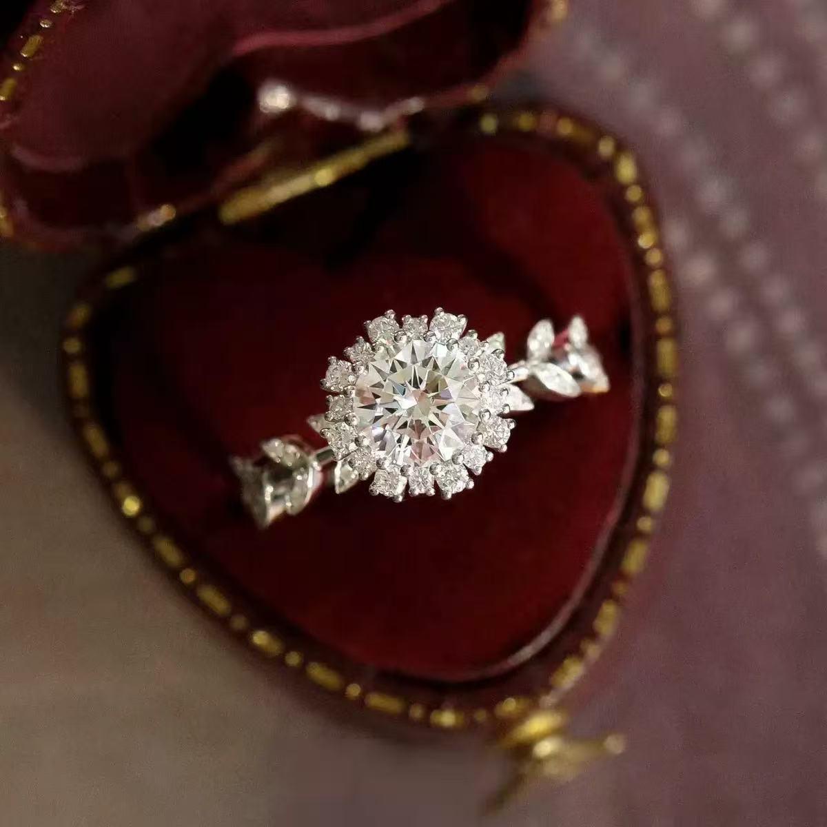 【#A383】(Elijah）925 Sterling Silver Synthetic Moissanite rings