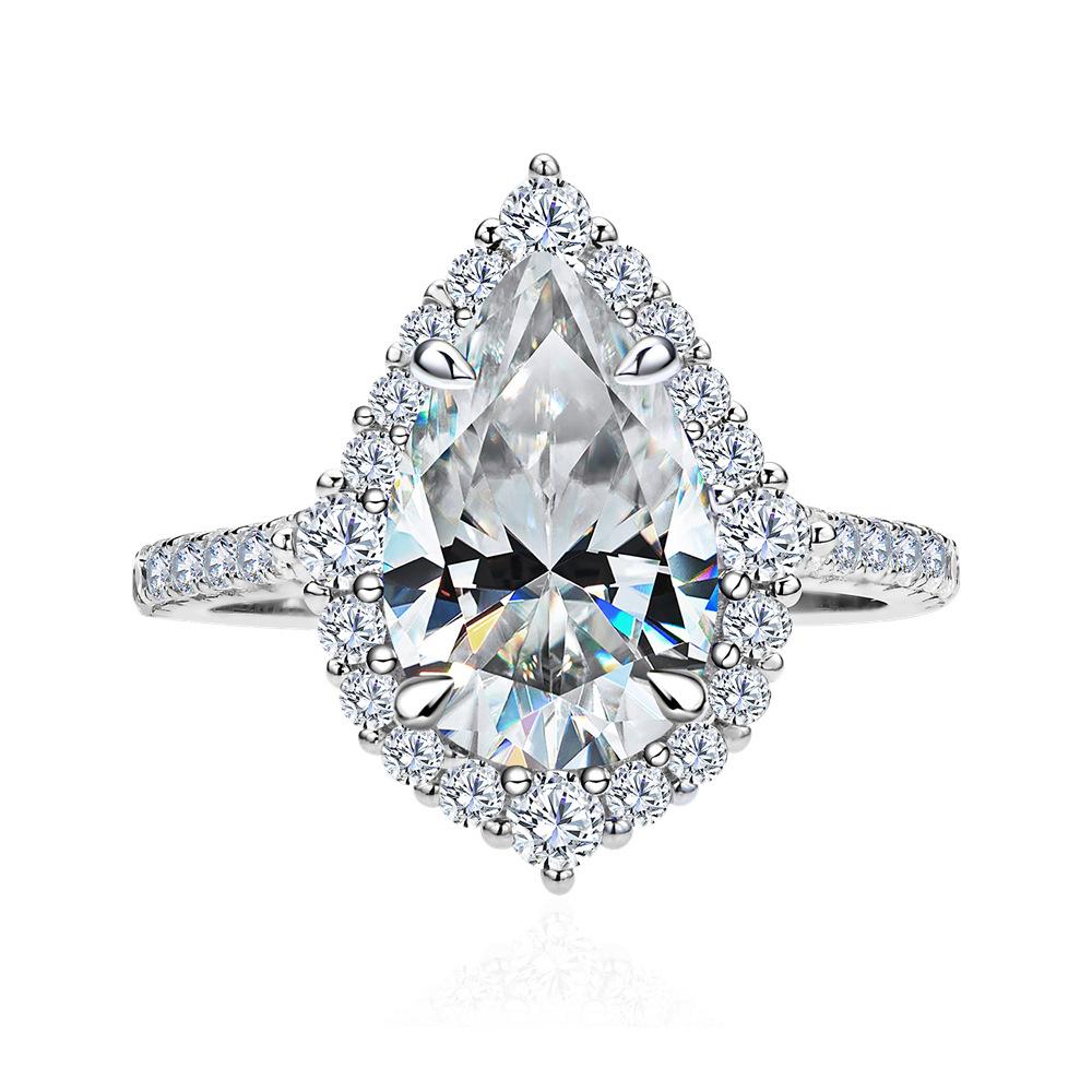 【#A551】(Zona)925 Sterling Silver Synthetic Moissanite Rings
