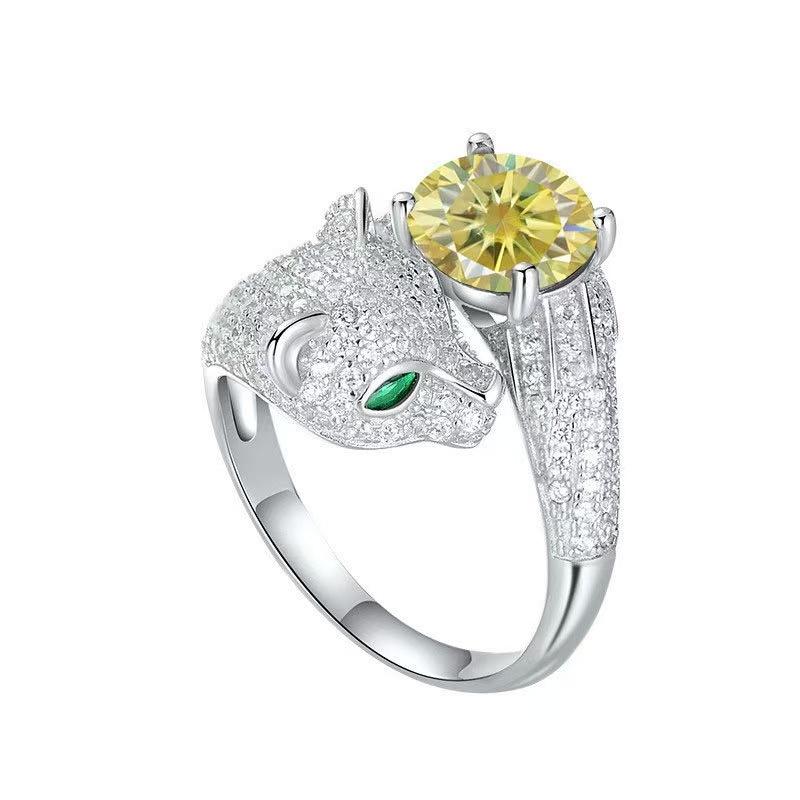 【#A326】 (Ida) 925 Sterling Silver Synthetic Moissanite Ring