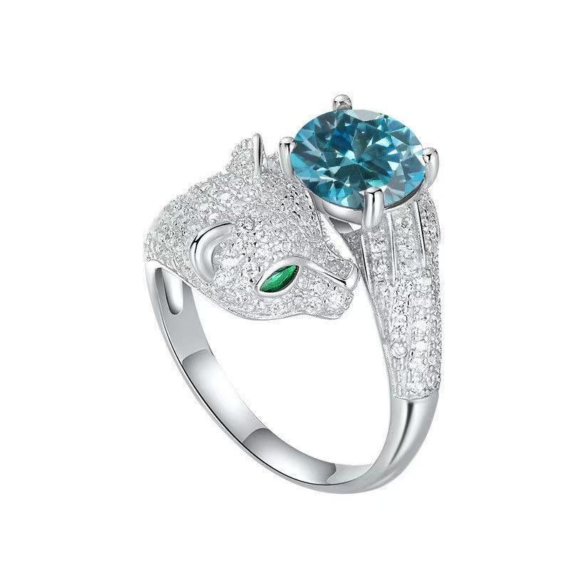 【#A326】 (Ida) 925 Sterling Silver Synthetic Moissanite Ring