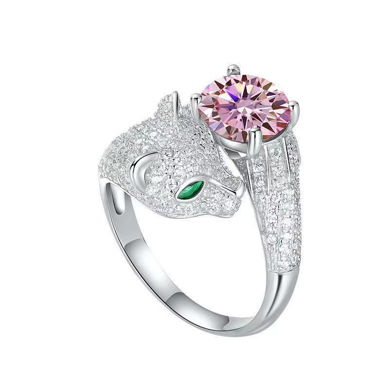 【#A326】 (Ida) 925 Sterling Silver Synthetic Moissanite Ring