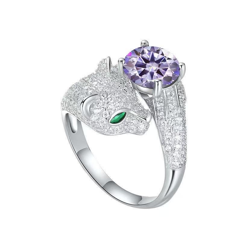 【#A326】 (Ida) 925 Sterling Silver Synthetic Moissanite Ring