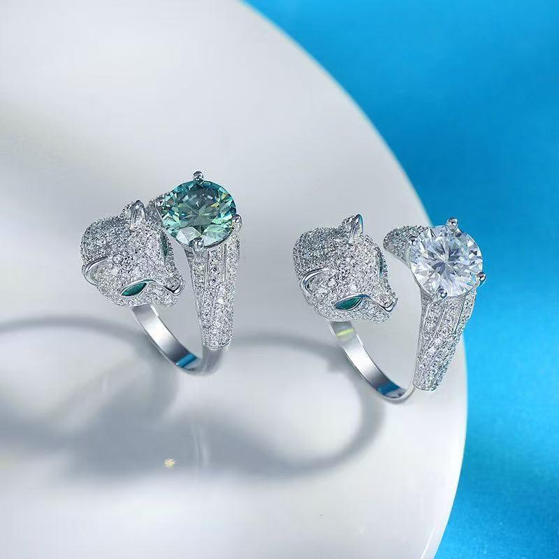 【#A326】 (Ida) 925 Sterling Silver Synthetic Moissanite Ring