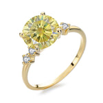 【#A328】 (Tiana) 925 Sterling Silver Synthetic Moissanite Ring