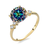 【#A328】 (Tiana) 925 Sterling Silver Synthetic Moissanite Ring