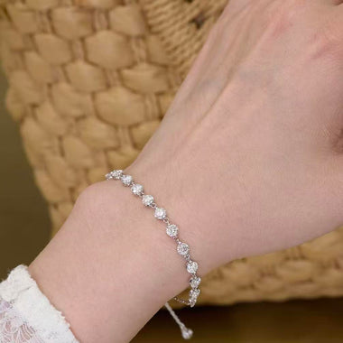 【#H334】(Sara)925 Sterling Silver Synthetic Moissanite bracelet