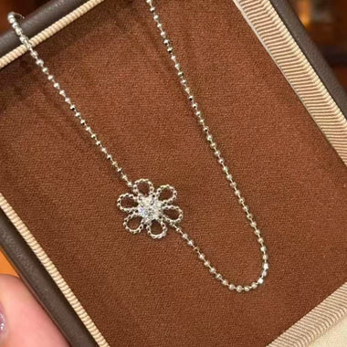 【#H336】(Sylvana)925 Sterling Silver Synthetic Moissanite Necklace