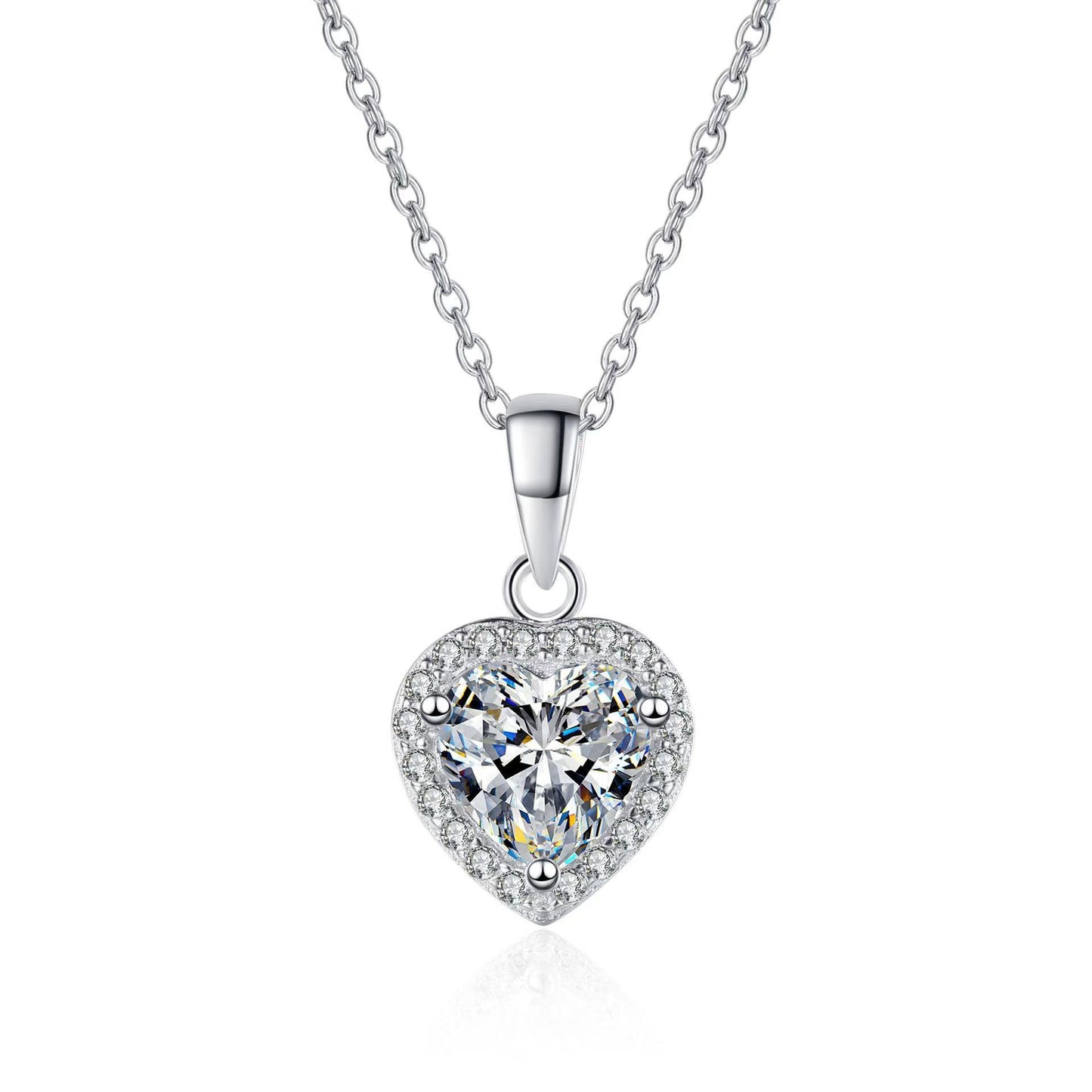 【#338】(Freya)925 Sterling Silver Synthetic Moissanite necklace