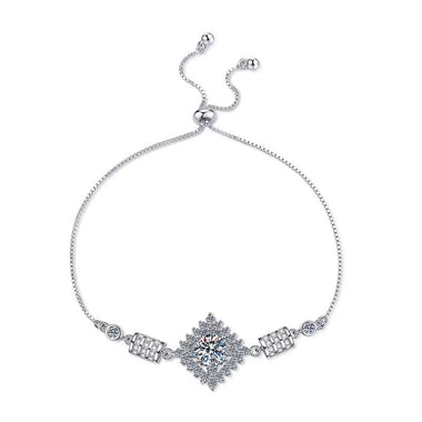 【#A339】(Brittany)925 Sterling Silver Synthetic Moissanite bracelet