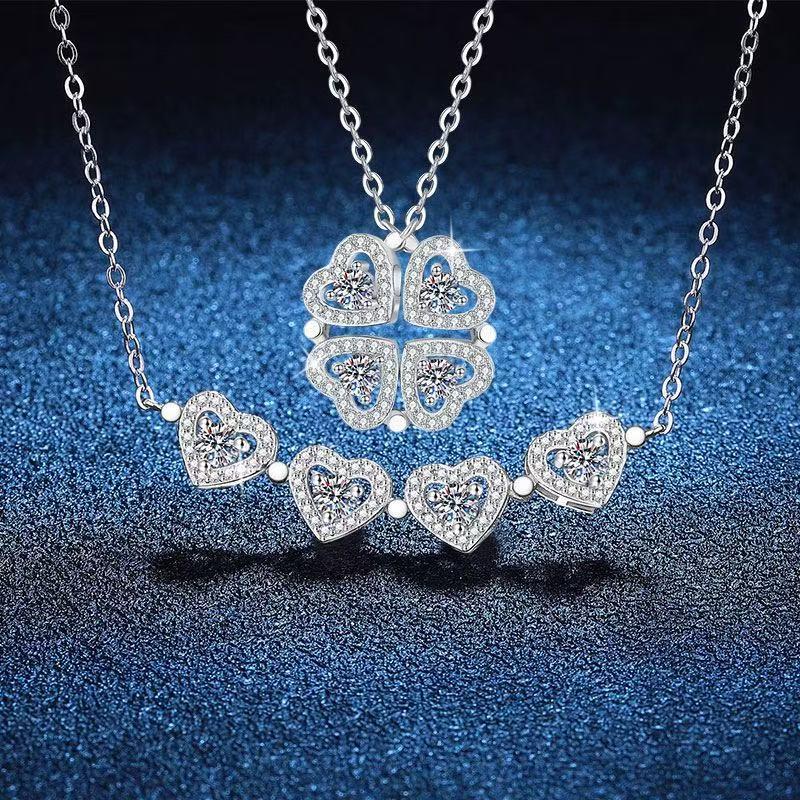 【#A340】(James)925 Sterling Silver Synthetic MoissaniteNecklace