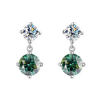 【#A348】(Jamie)925 Sterling Silver Synthetic Moissanite Earrings
