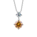 【#A349】(Ivy)925 Sterling Silver Synthetic Moissanite Necklace