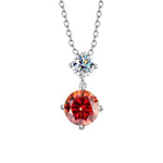 【#A349】(Ivy)925 Sterling Silver Synthetic Moissanite Necklace